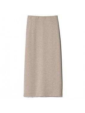 Uniqlo Brushed Jersey Narrow Skirt Midi Beige NWT Medium